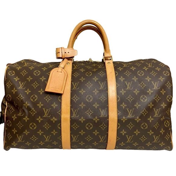 LOUIS VUITTON Monogram Keepall 50 Travel Bag 🧳 FL0061 - Picture 1 of 17